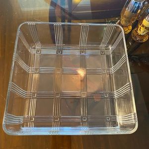 Vintage Hazel Glass 9x9 Glass Criss Cross Oven Pan